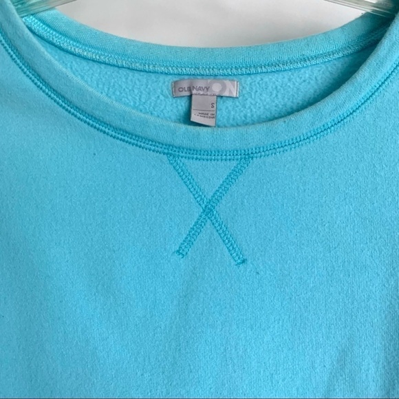 Old Navy Light Blue 3/4 Sleeve Round Neck Sweatshirt Sweater size Small - Picture 3 of 5
